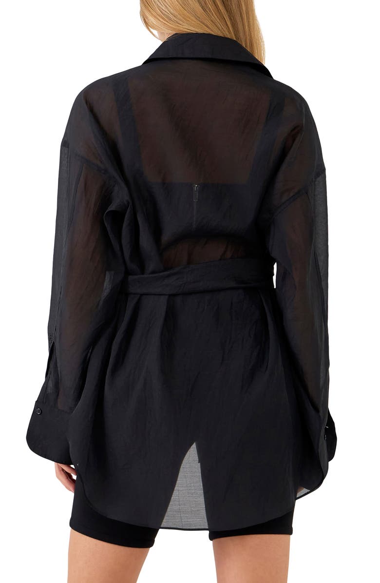 Grey Lab Sheer Overshirt, Alternate, color,