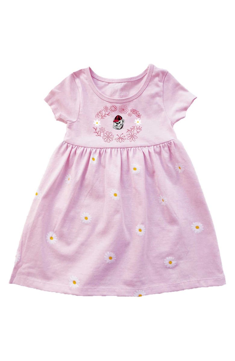 Wes & Willy Girls Toddler Wes & Willy Pink Georgia Bulldogs Daisy Dress, Alternate, color,
