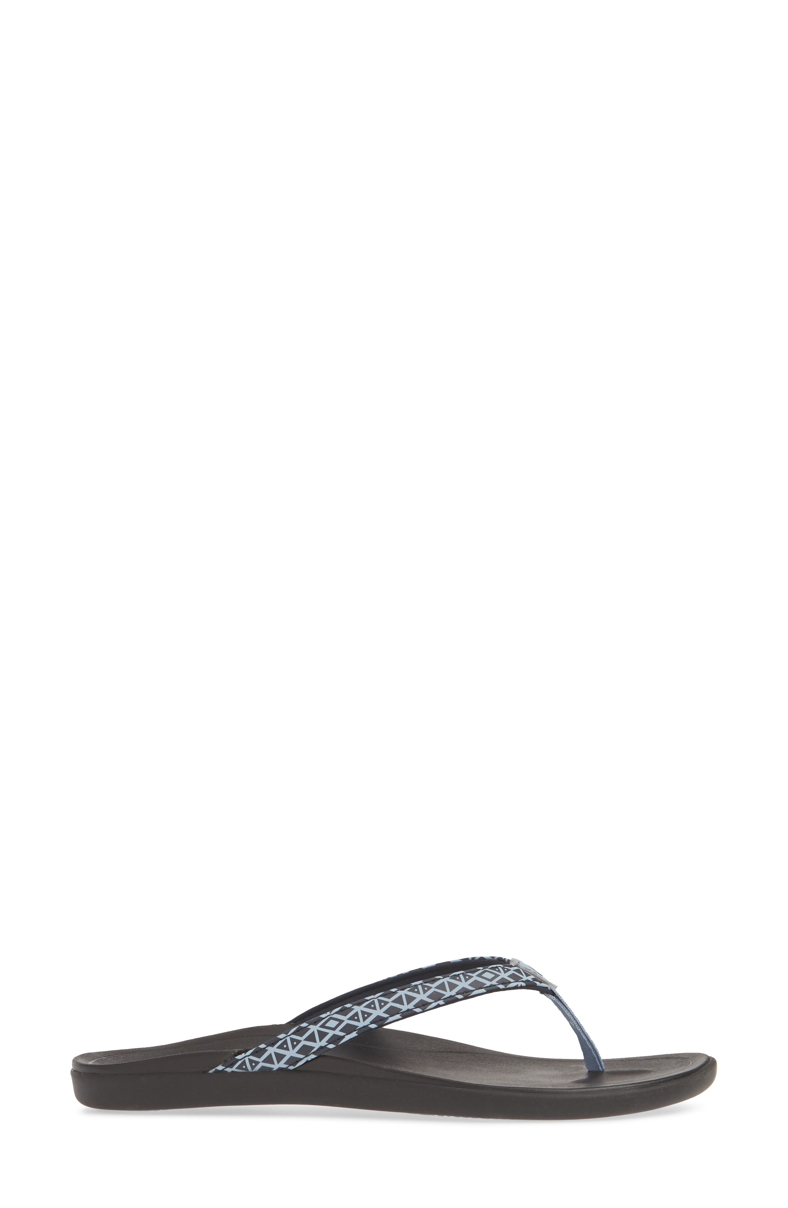 Ho Opio Flip Flop, Alternate, color, TRENCH BLUE KAPA/ BLACK