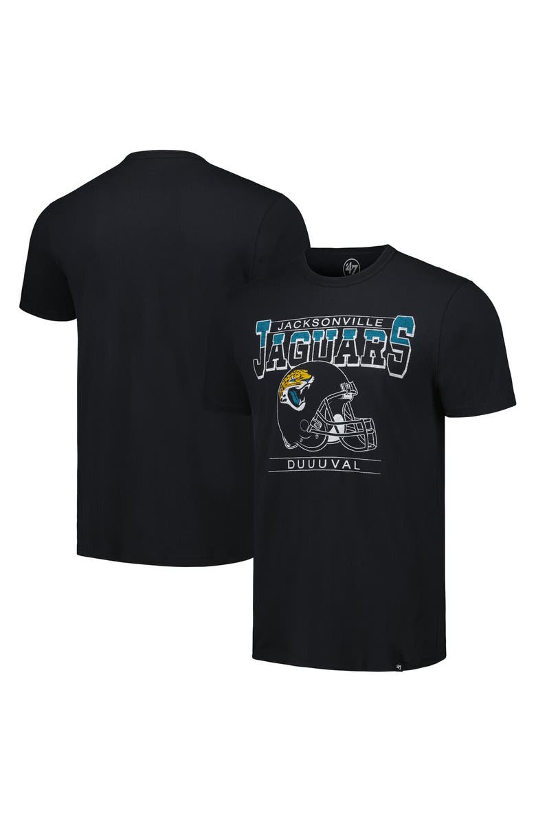 '47 Men's '47 Black Jacksonville Jaguars Time Lock Franklin T-Shirt, Main, color, 