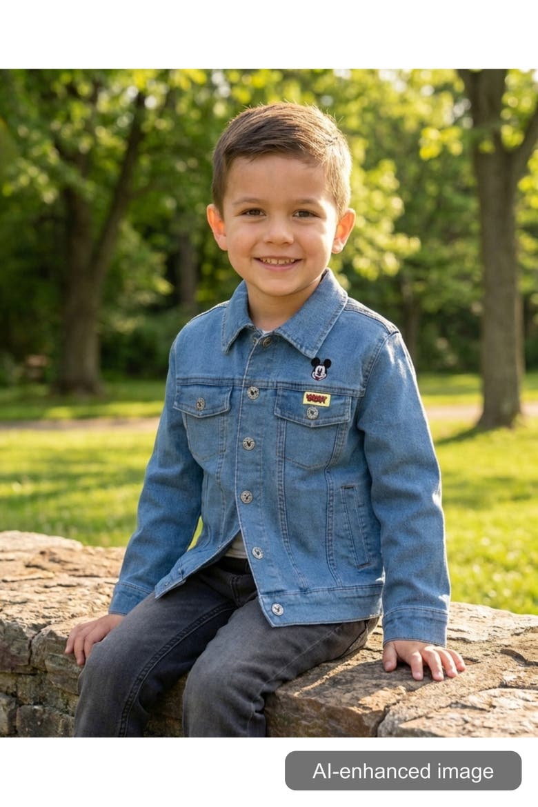 Mickey Mouse & Friends Denim Jacket Overalls and Pants, Alternate, color, Mickey Mouse Blue