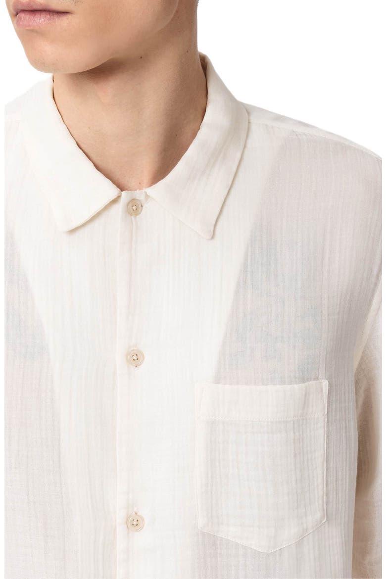 Bale Cotton & Lyocell Button-Up Shirt, Alternate, color, ECRU WHITE