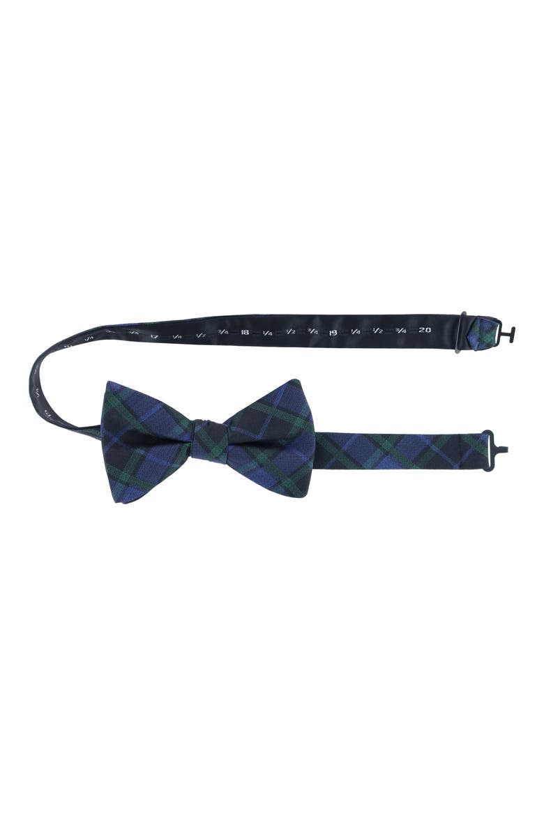 Ives Plaid Silk Bow Tie, Alternate, color, GREEN