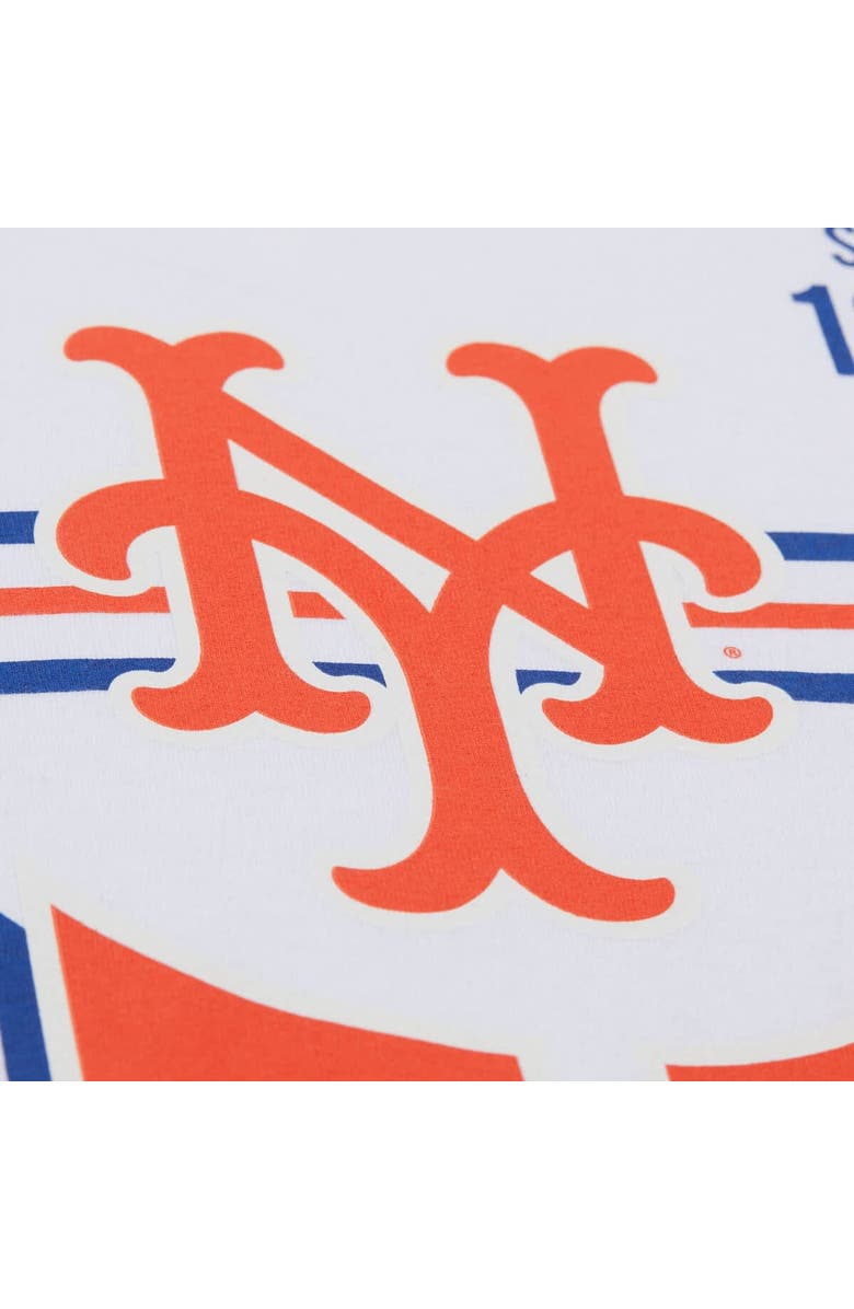 Mitchell & Ness Men's Mitchell & Ness White New York Mets Cooperstown Collection Team Origins Premium T-Shirt, Alternate, color, 