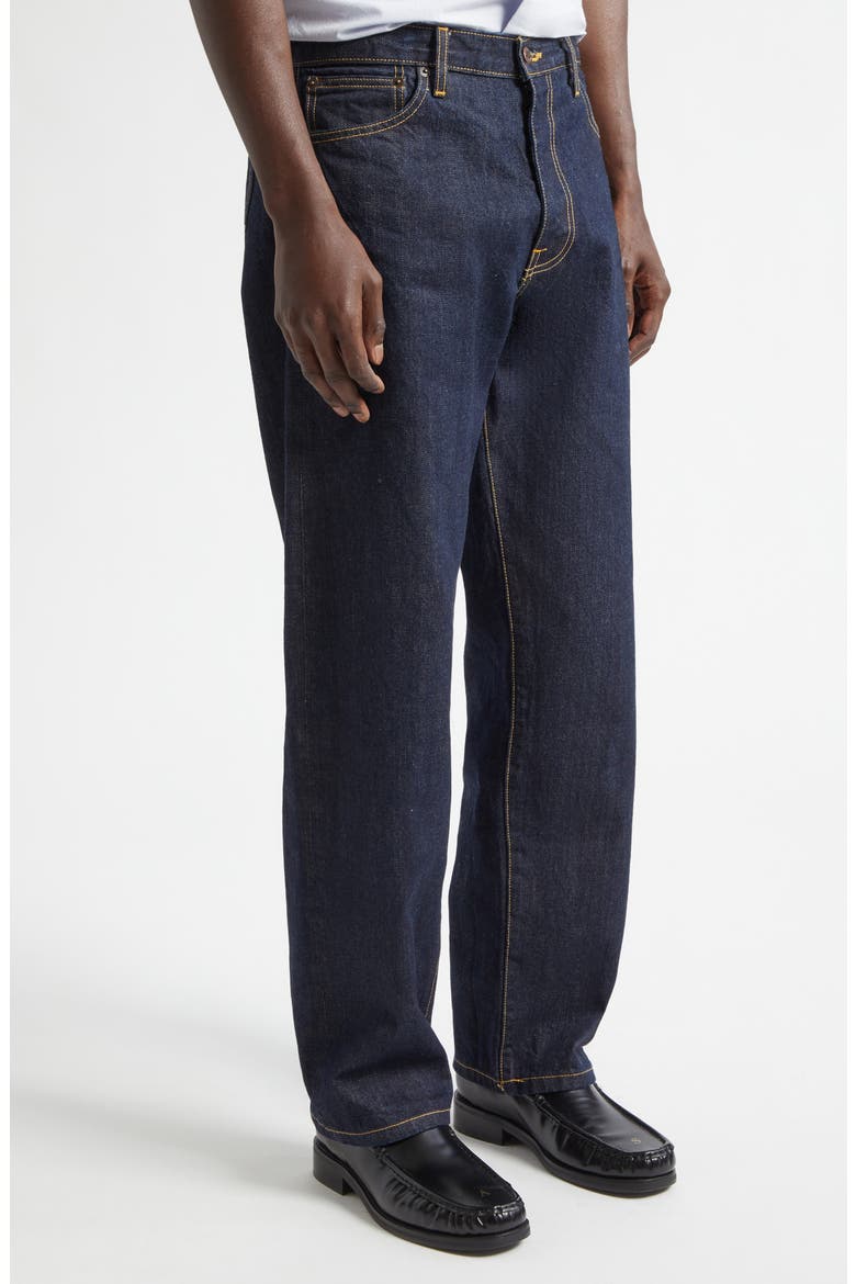 Selvedge Straight Leg Jeans, Alternate, color, INDIGO