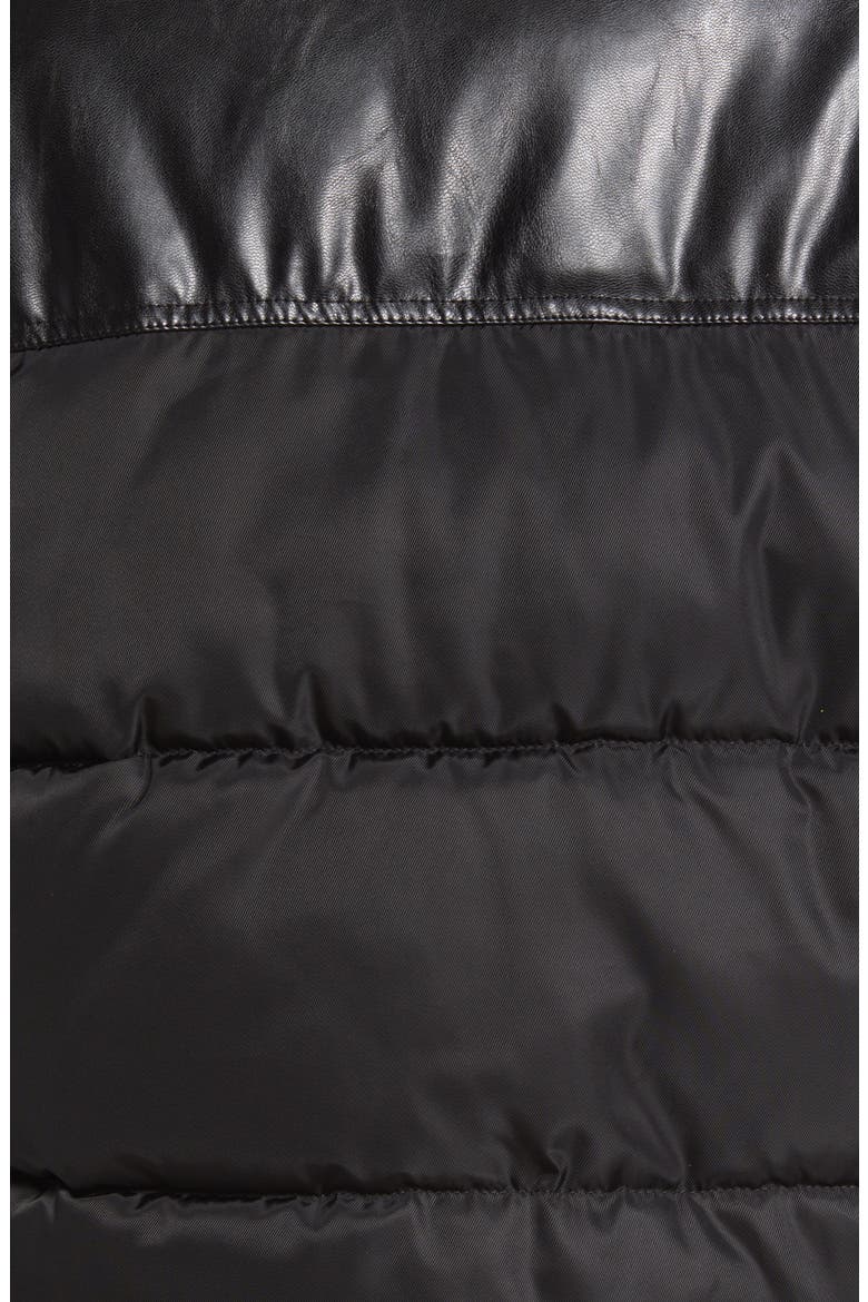 Vroni Mixed Media Puffer Jacket, Alternate, color, BLACK