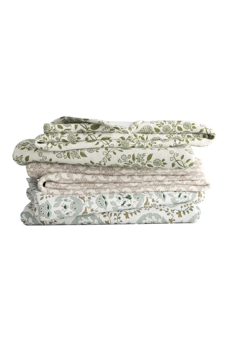 6-Pack Kitchen Towels, Main, color, TAUPE FLORAL