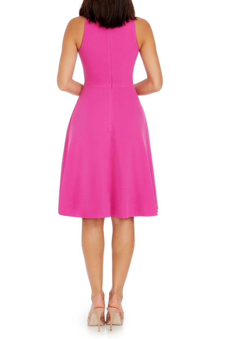Catalina Fit & Flare Cocktail Dress, Alternate, color, BRIGHT FUCHSIA