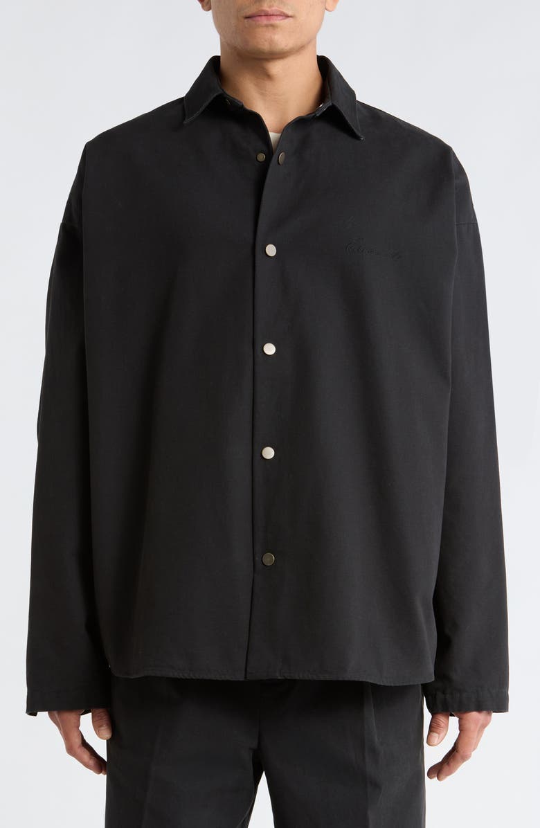 Fear of God Essentials Cotton Canvas Overshirt, Alternate, color, 