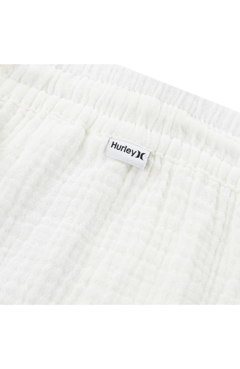 Hurley Kids' Cotton Gauze Camp Shirt & Shorts Set, Alternate, color, Marshmallow