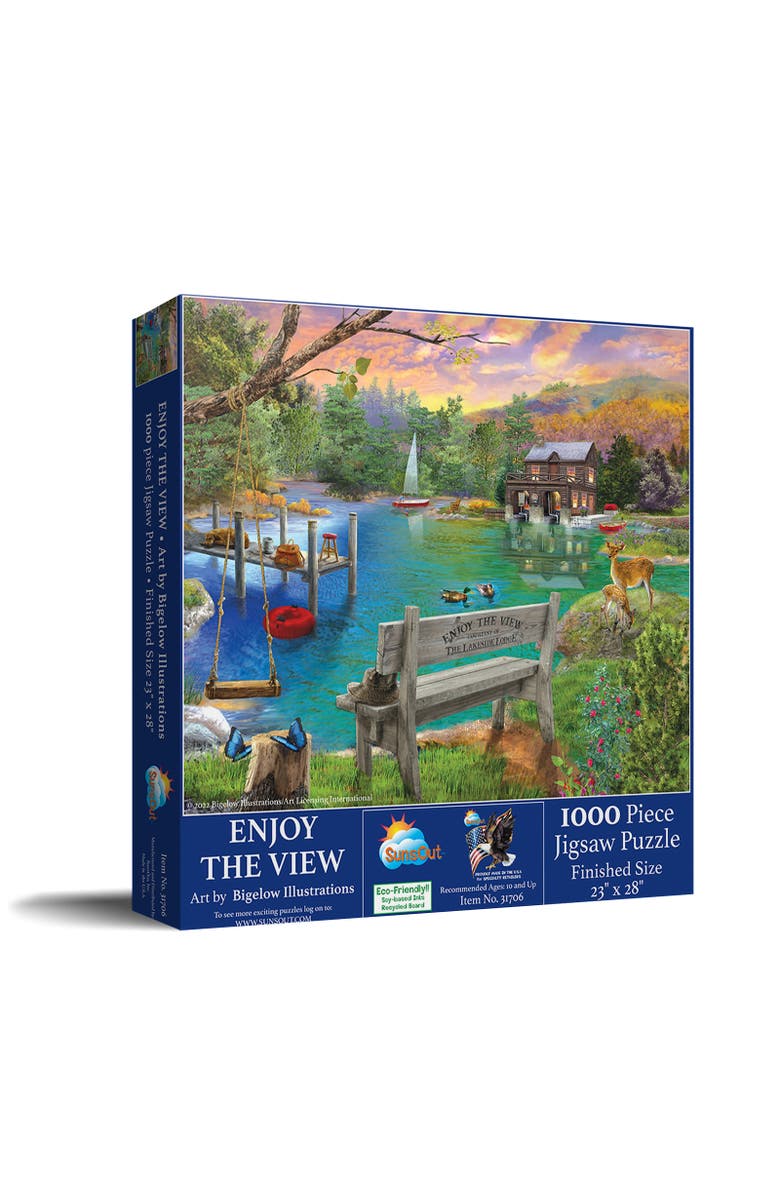 Sunsout Enjoy the View 1000 piece Jigsaw Puzzle for Adults, Main, color, Multicolor