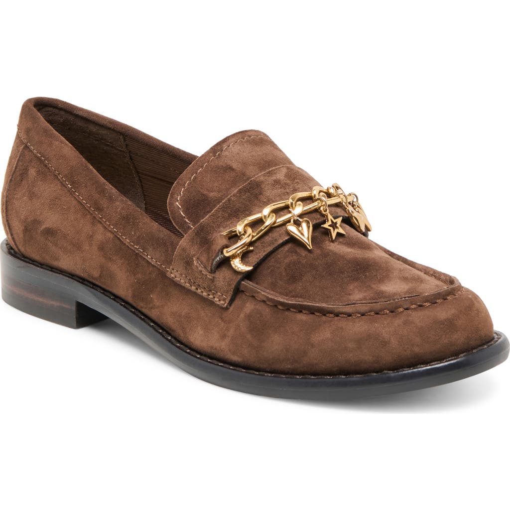 Dolce Vita Waylen Charm Chain Loafers In Brown