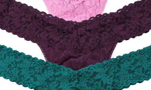 Hanky Panky Holiday Cracker Assorted 3-pack Original Rise Thongs In Multi
