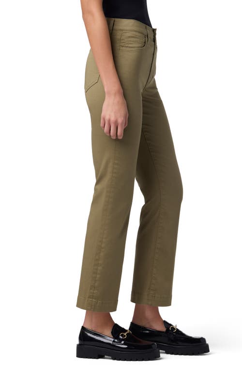 Joe's High Waist Crop Bootcut Jeans In Martini Olive