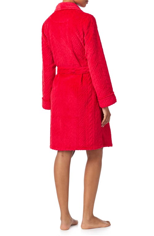 Ralph Lauren Lauren  Fleece Monogram Robe In Brown