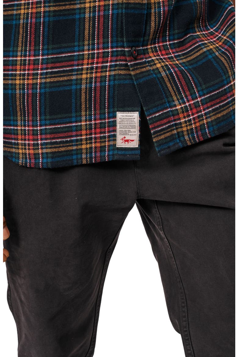 Crowle Button Up Flannel Shirt, Alternate, color, Black Check