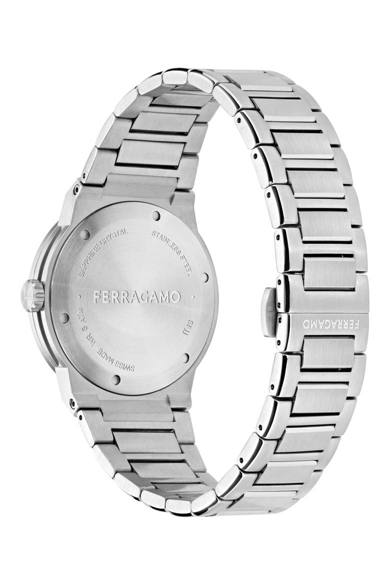 F-80 Classic GMT Bracelet Watch, 41mm, Alternate, color, STAINLESS  STEEL AQUA