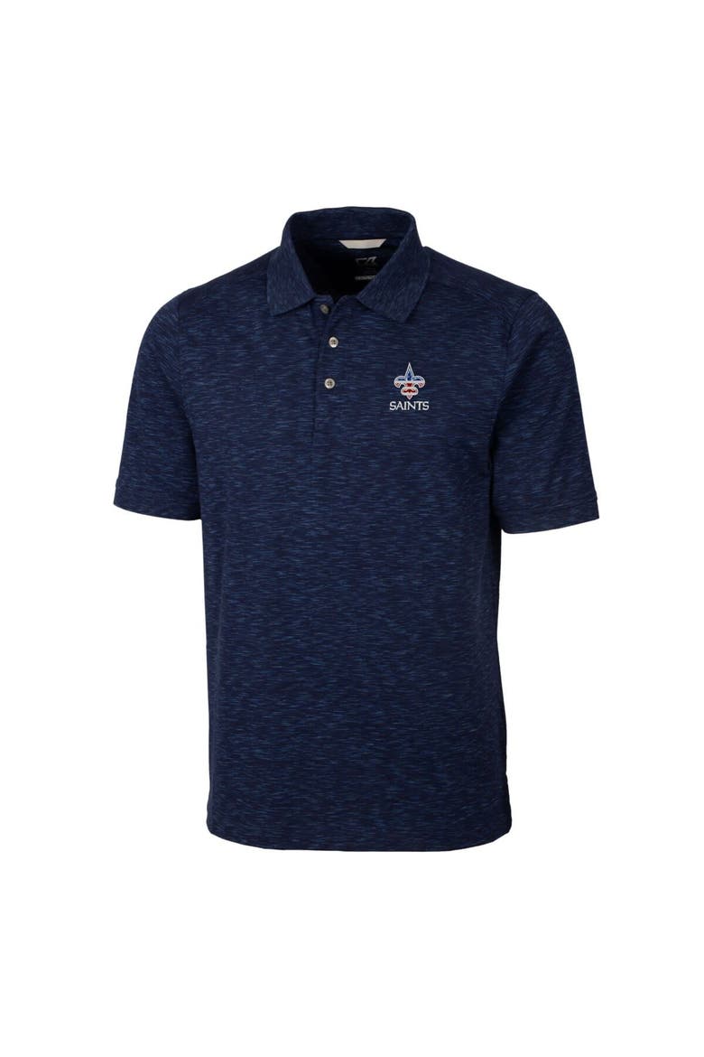 Men's Cutter & Buck Navy New Orleans Saints Big & Tall Advantage Tri-Blend Space Dye Polo, Alternate, color, Navy
