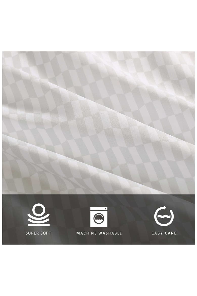 Wavy Checker Sheet Set, Alternate, color, WHITE/ LIGHT GREY