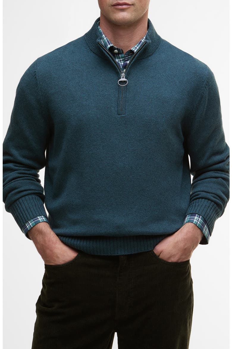 Kelson Half Zip Sweater, Main, color, MALLARD GREEN
