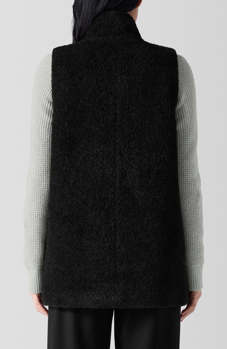 Eileen Fisher High Collar Wool Blend Fleece Vest, Alternate, color, 