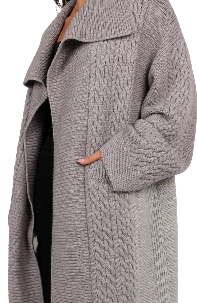 Petal & Pup Soma Oversize Longline Open Front Cardigan, Alternate, color, 