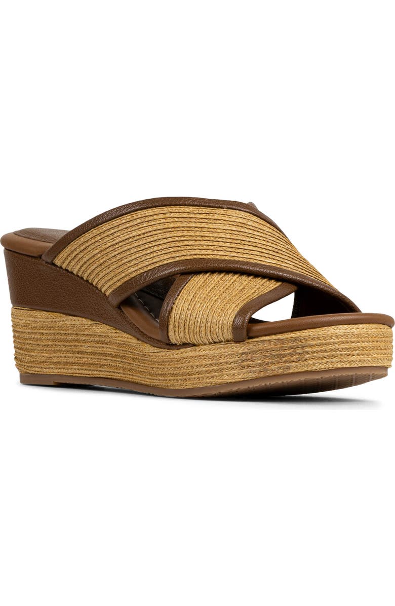 Donald Pliner Gorgina Platform Wedge Sandal, Main, color, Saddle