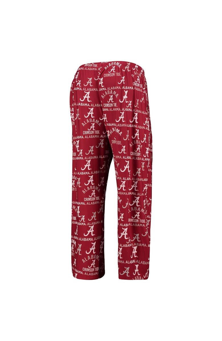 CONCEPTS SPORT Men's Concepts Sport Crimson Alabama Crimson Tide Flagship Allover Print Sleep Pants, Alternate, color, 