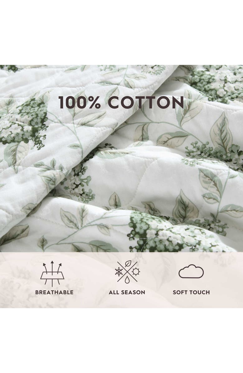 Laura Ashley Ramona Quilt & Sham 3-Piece Set, Alternate, color, Green