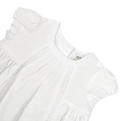 Hope & Henry Baby Special Occasion Linen Pintuck Dress, Infant In Soft White Pintuck