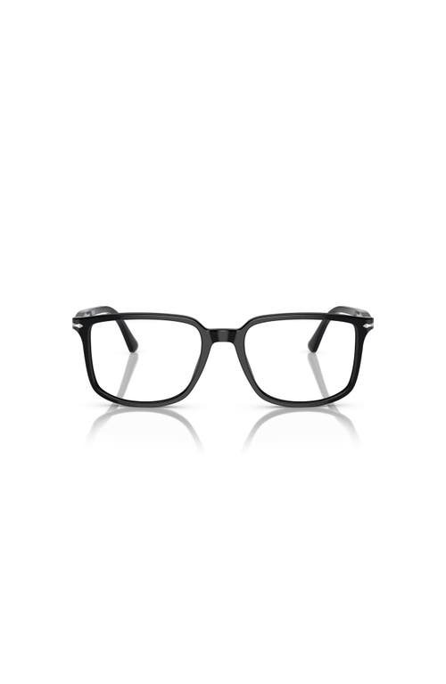 Persol 52mm Rectangle Optical Glasses In Black