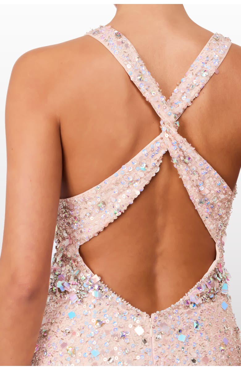 Jenny Packham Pretty Thing Mini Dress, Alternate, color, Sugar