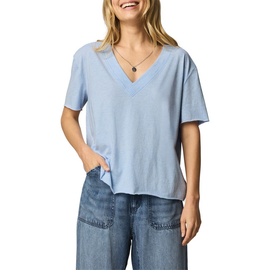 Splendid Kacey V Neck Tee In Blue