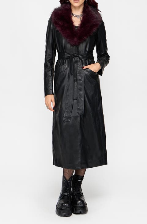 Effina Fur Collar Longline Coat