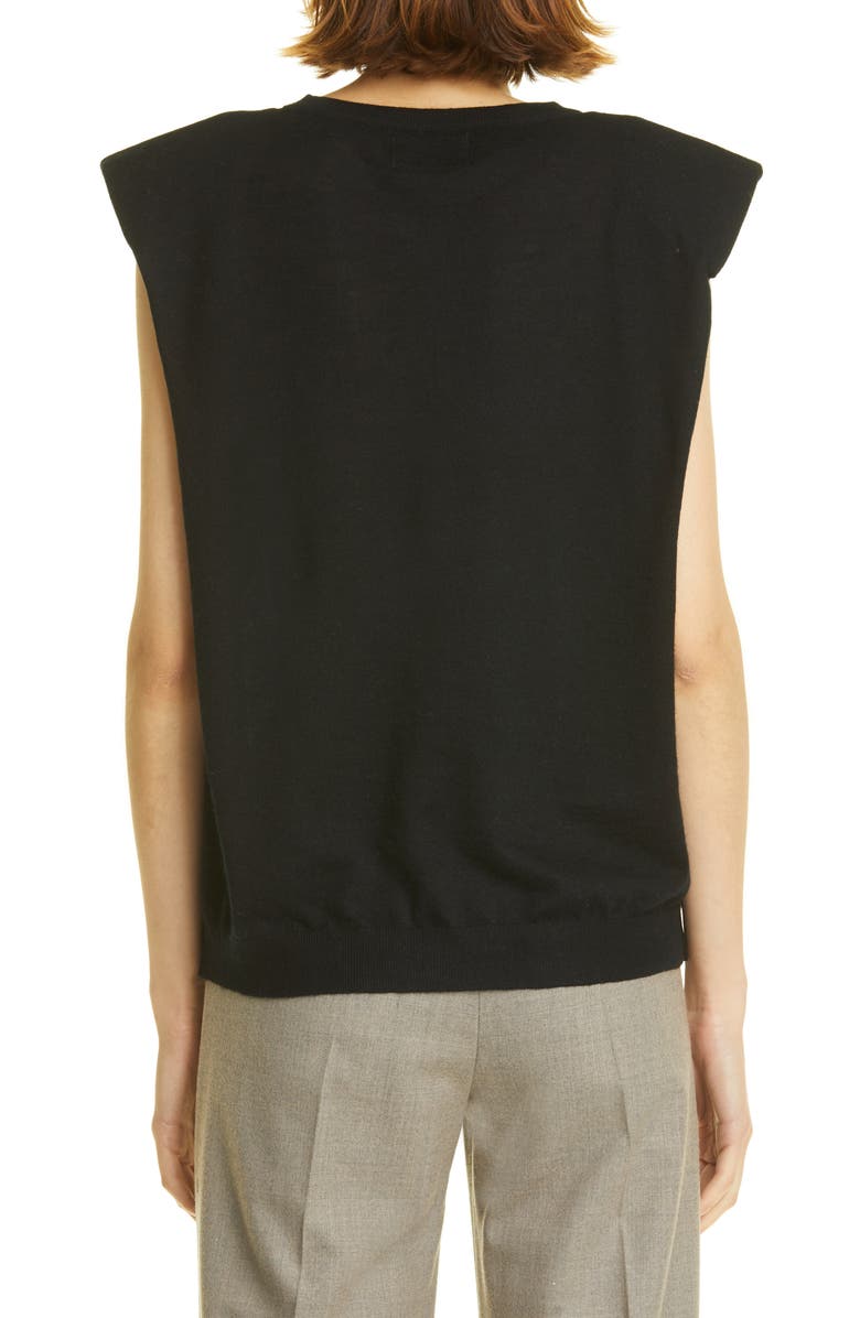 LOULOU DE SAISON Loulou Studio Prince Padded Shoulder Wool & Cashmere Shell, Alternate, color, 