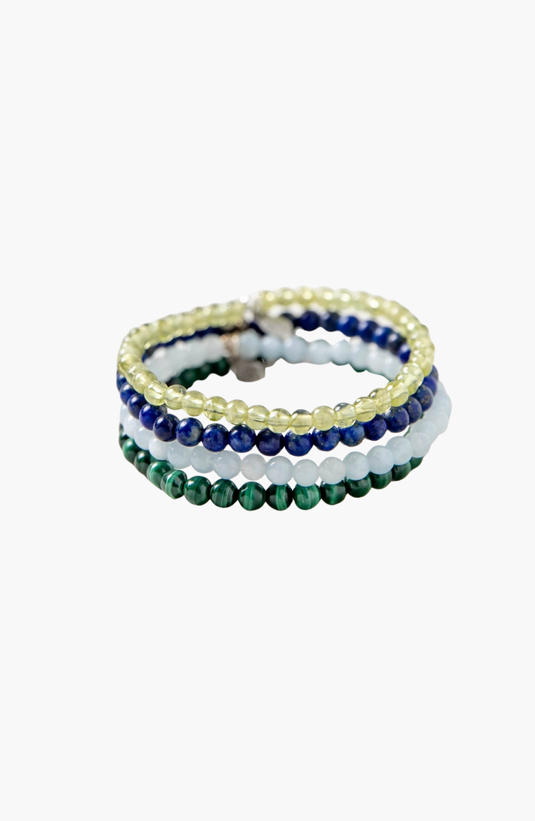 Tiny Rituals Taurus Bracelet Set, Main, color, Green / Blue / Yellow