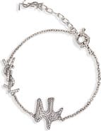 Saint Laurent Dove Crystal Chain Bracelet