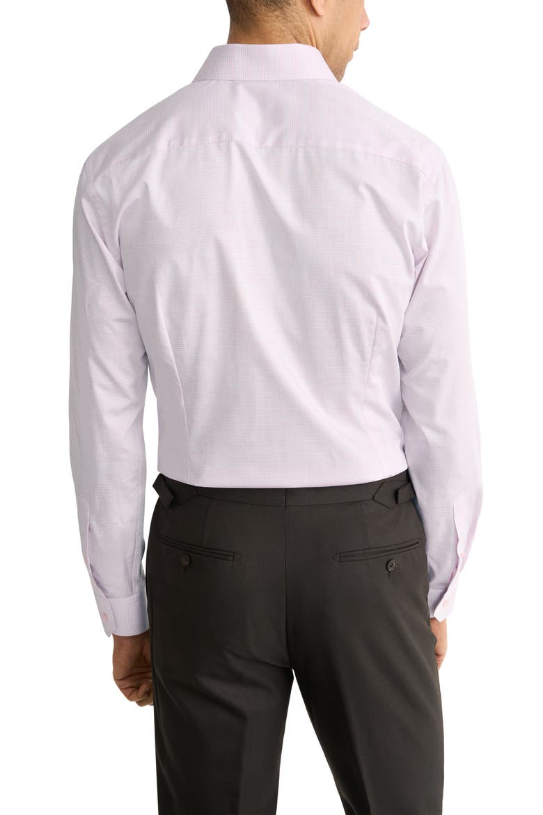 Slim Fit Prince of Wales Check Dress Shirt, Alternate, color, MEDIUM PINK