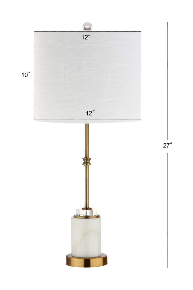Harper 27" Marble/Crystal LED Table Lamp, Brass, Alternate, color, White/Brass Gold