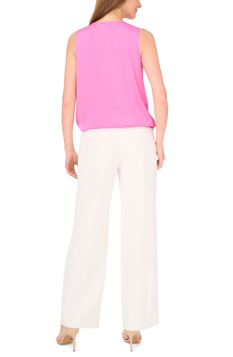 Vince Camuto Sleeveless Surplice Blouson Top, Alternate, color, Violet Blush