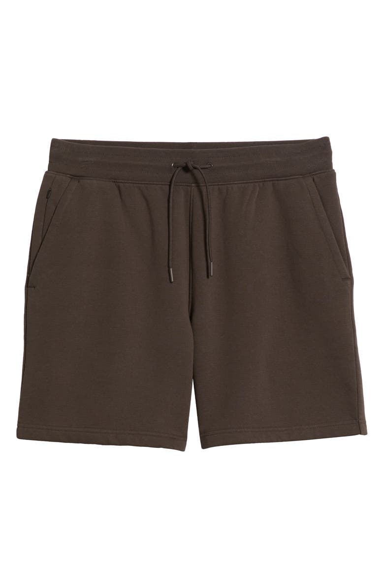 Zella Vital Fleece Performance Shorts, Alternate, color, Brown Mulch