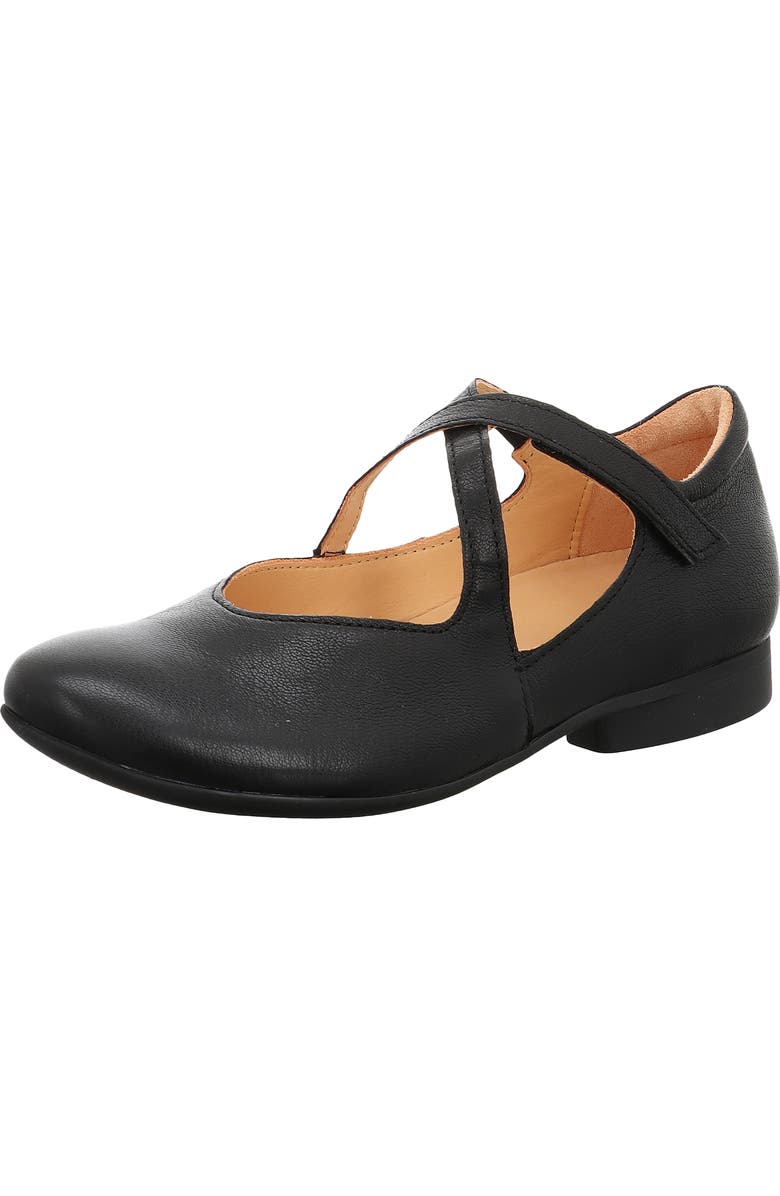 Think! Guad Cross Strap Flat, Main, color, Black