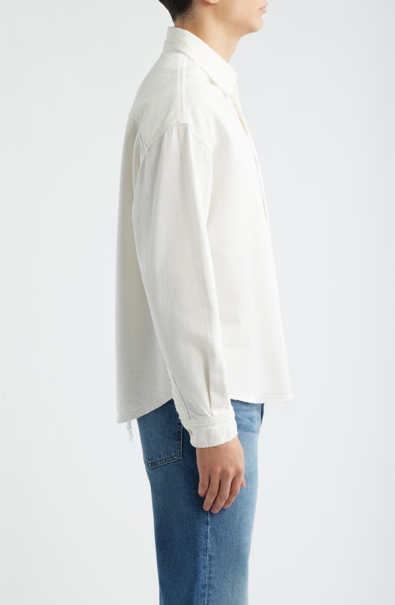 FRAME Relaxed Denim Button-Up Shirt, Alternate, color, Off White