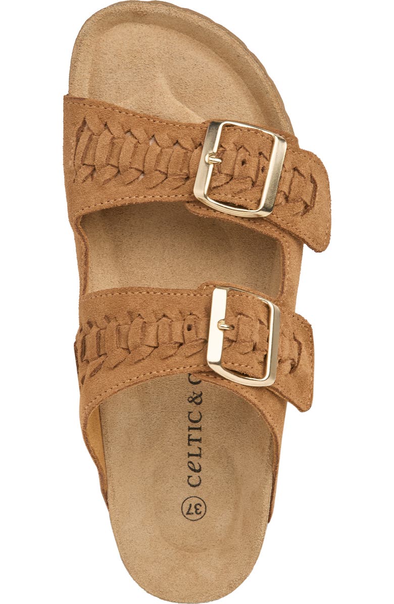 Celtic & Co. Plait Detail Slide, Alternate, color, Tan