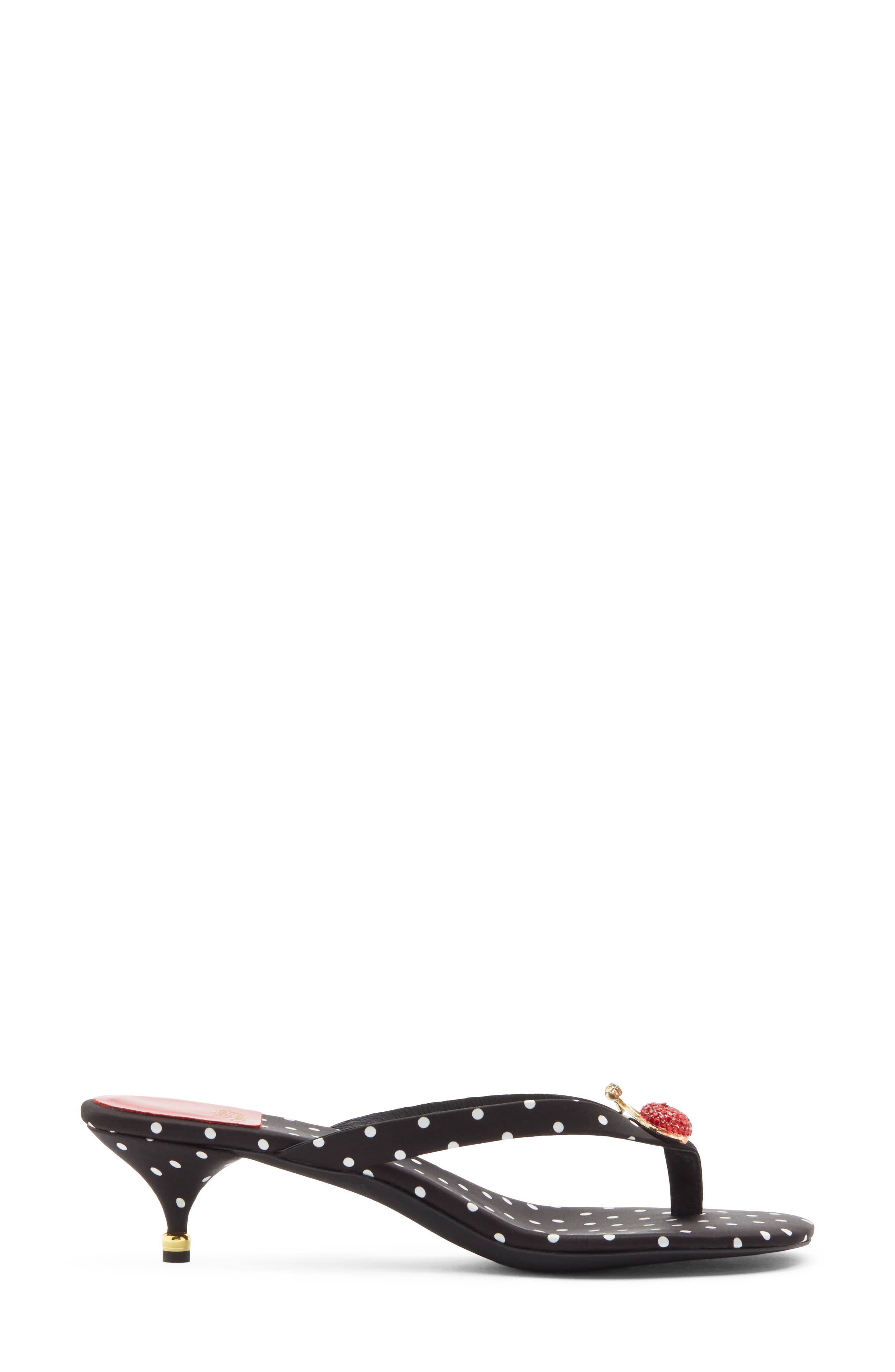 Jeffrey Campbell QT-Pie Flip Flop, Alternate, color, Black White Polka Dots