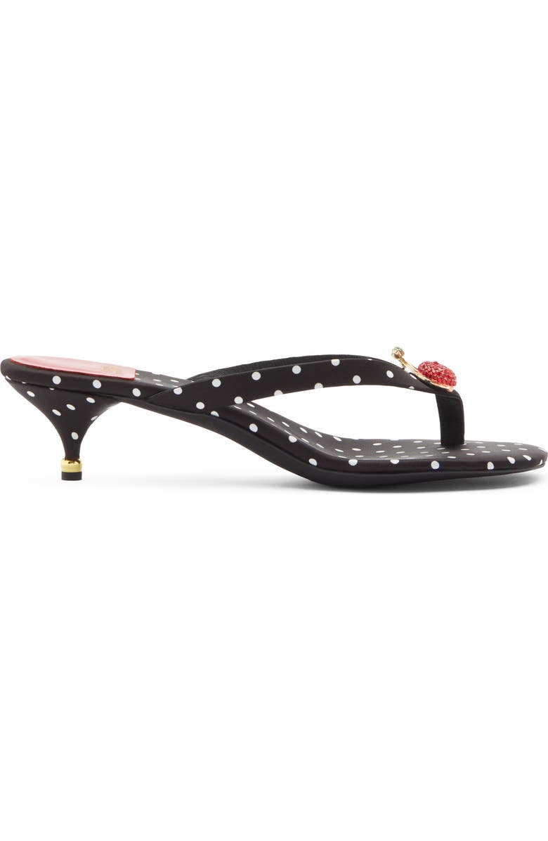 Jeffrey Campbell QT-Pie Flip Flop, Alternate, color, Black White Polka Dots