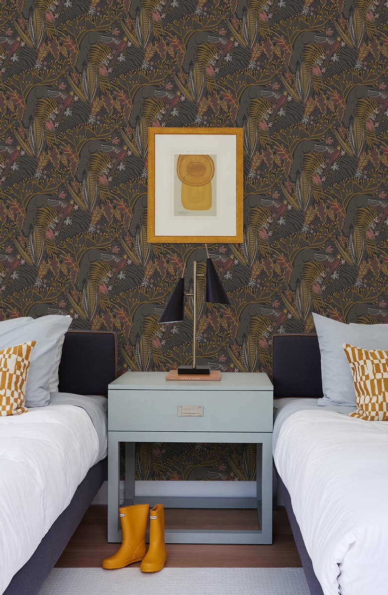 Wallpops Wallpros Gold Cranberry Poise Peel and Stick Wallpaper, Alternate, color, Brown