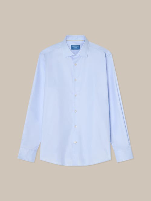 Robert Talbott Reynolds Light Weight Poplin Shirt In Light Blue