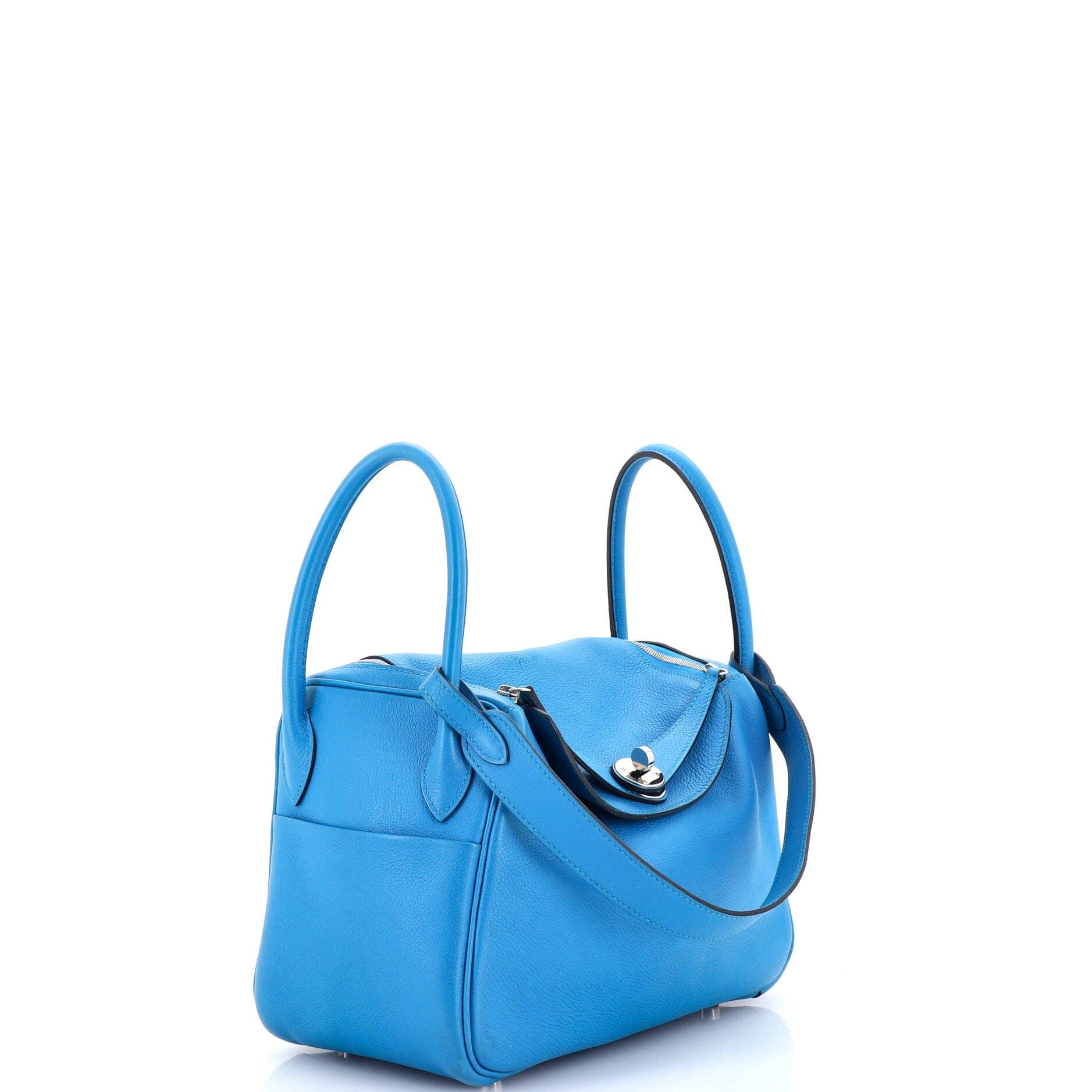 Pre-Owned Hermes Lindy Bag Evercolor 26, Alternate, color, Bleu Zanzibar