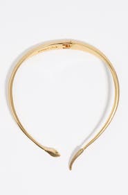 Bimba y Lola Rigid Textured Snake Necklace
